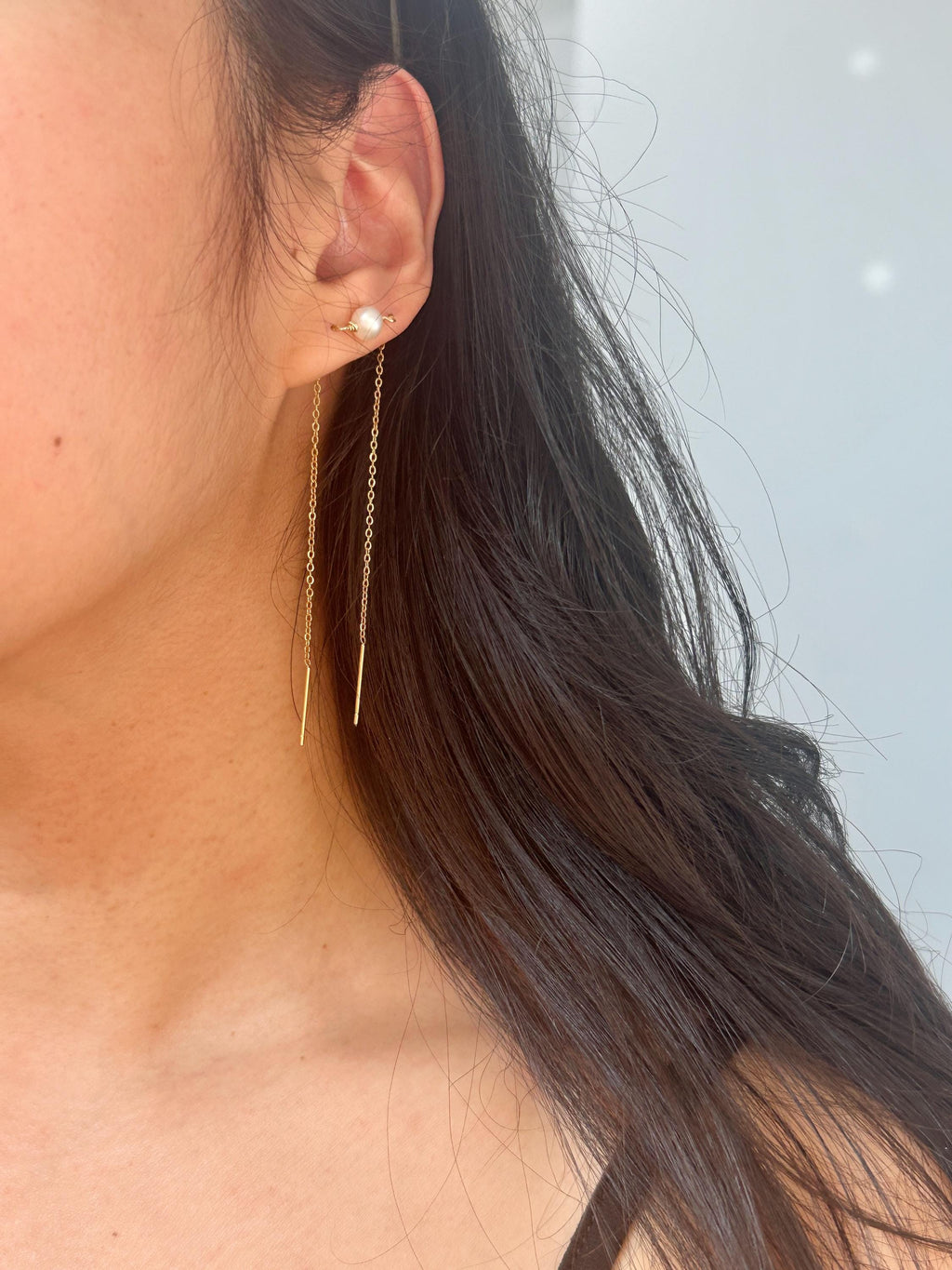 Double Threader Gold Steel  ~ Pearl ~ Opal