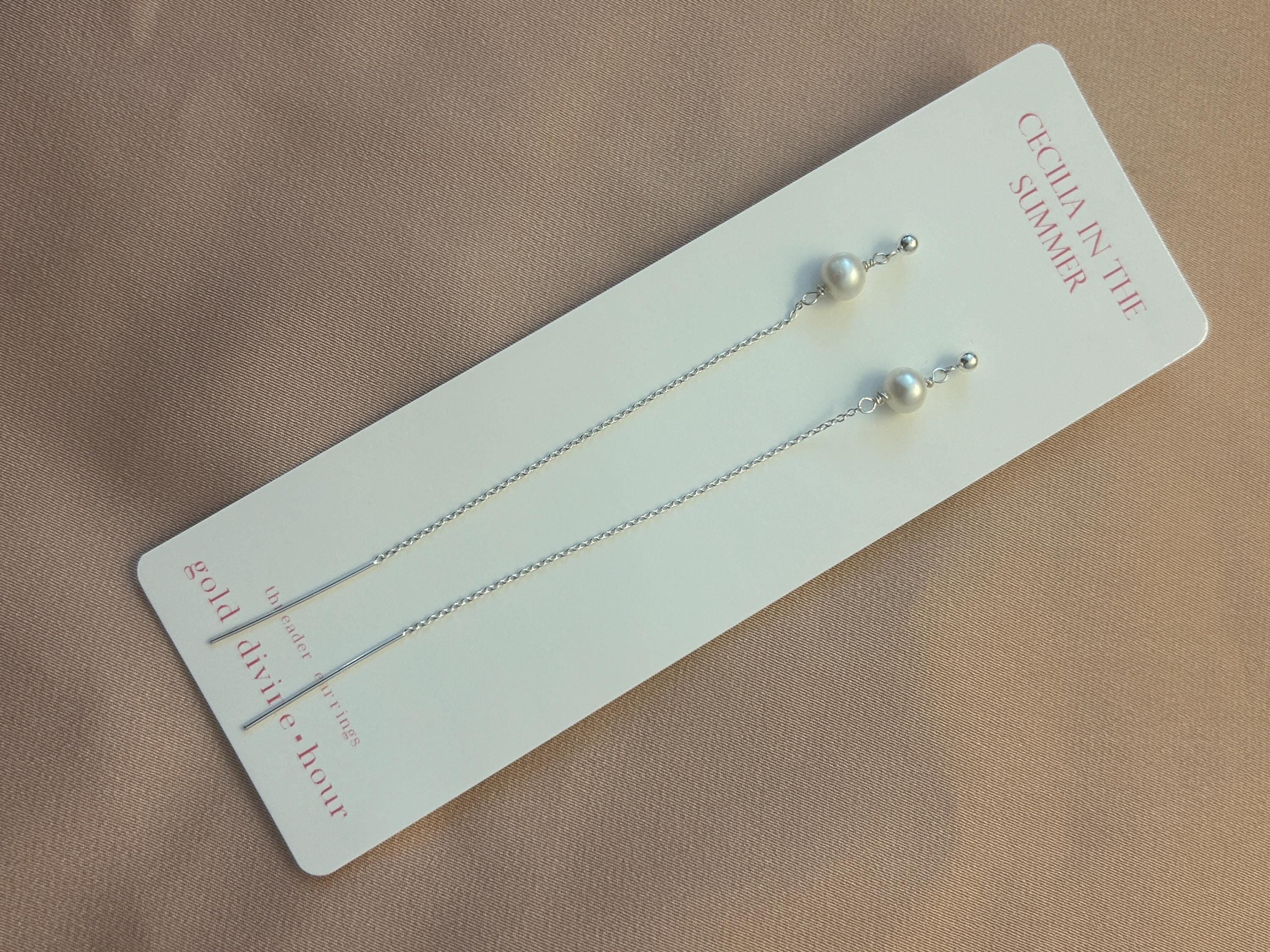 Stud-Threader Sterling Silver ~ Pearl ~ Opal