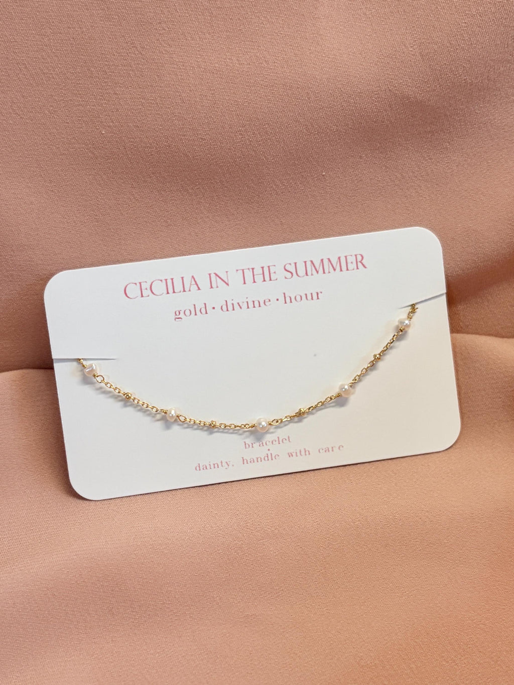 Pearl Golden Dots Bracelet