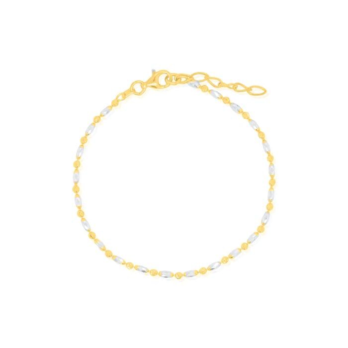 Two-Tone Oval Ball Chain Bracelet