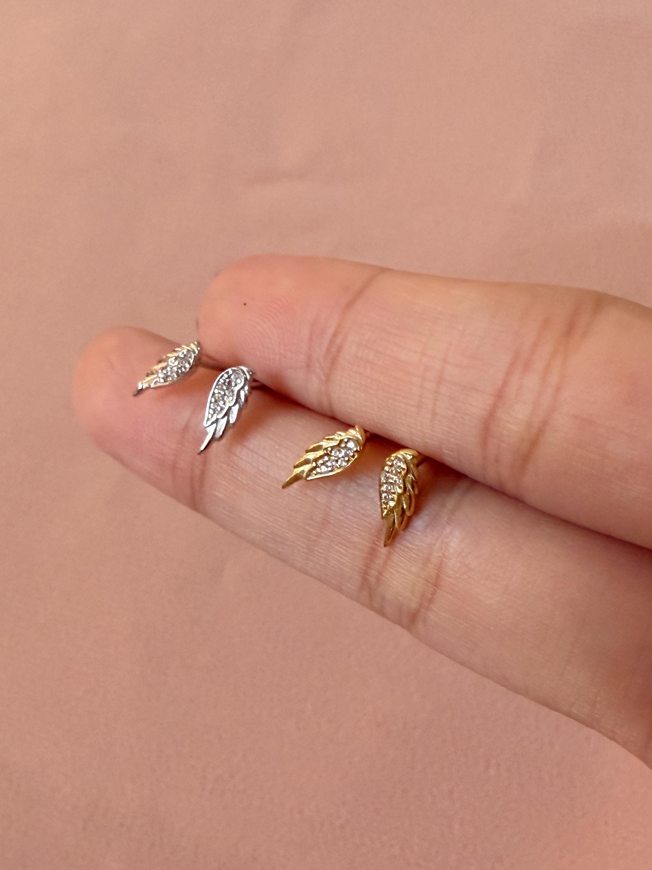 Angel Wing CZ Earrings