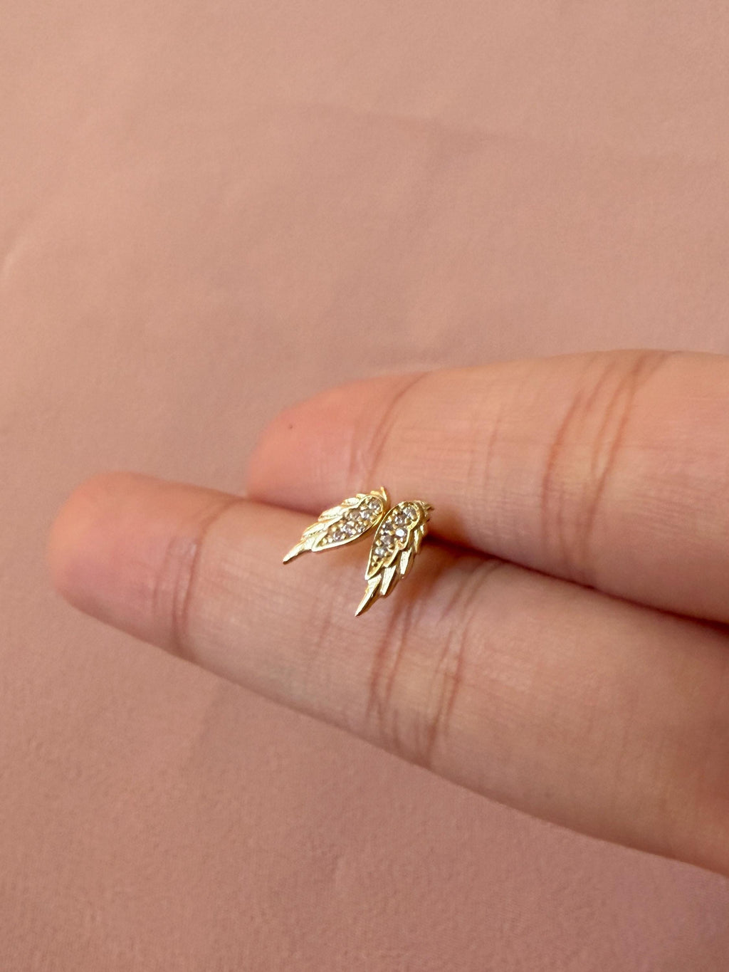 Angel Wing CZ Earrings