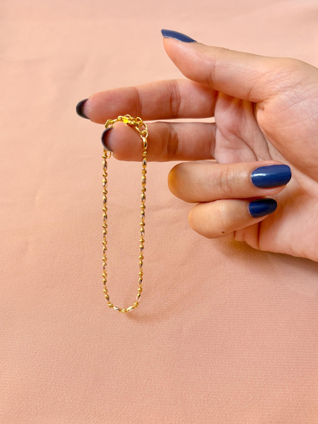Two-Tone Oval Ball Chain Bracelet
