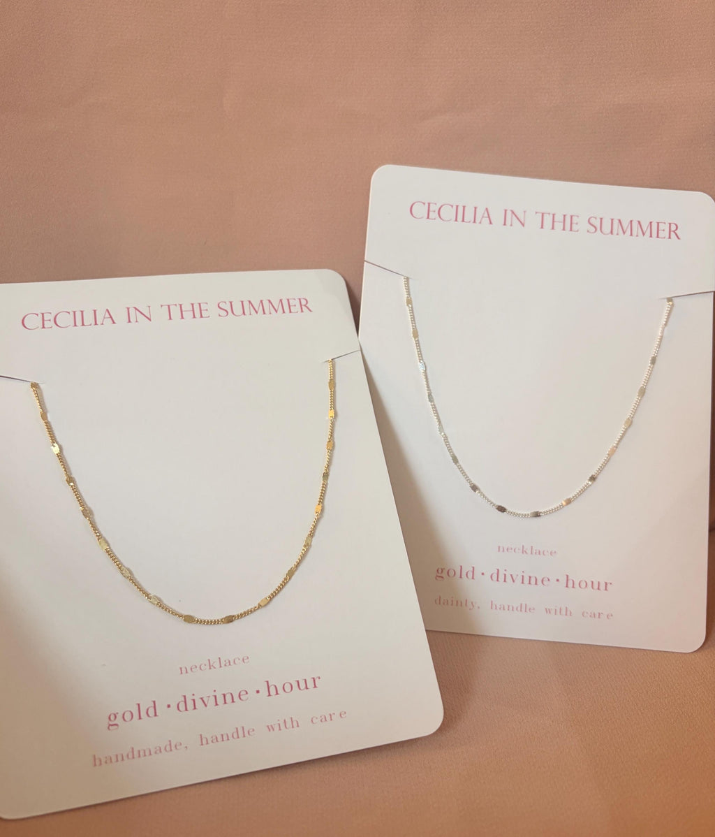 Flat Station Necklace