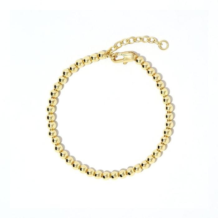 Golden Dots 4mm ~ Vermeil Bracelet