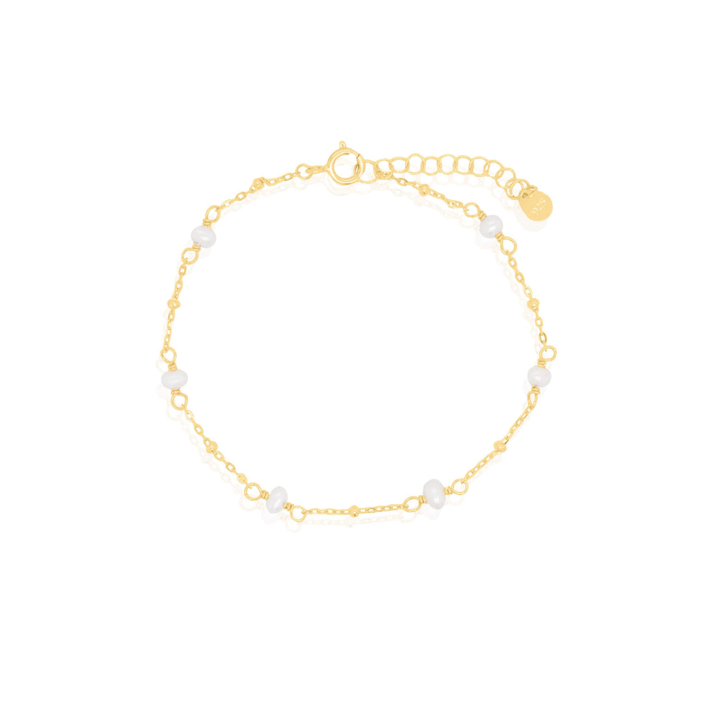 Pearl Golden Dots Bracelet