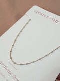 Two Tone Golden Dots & Silver Necklace