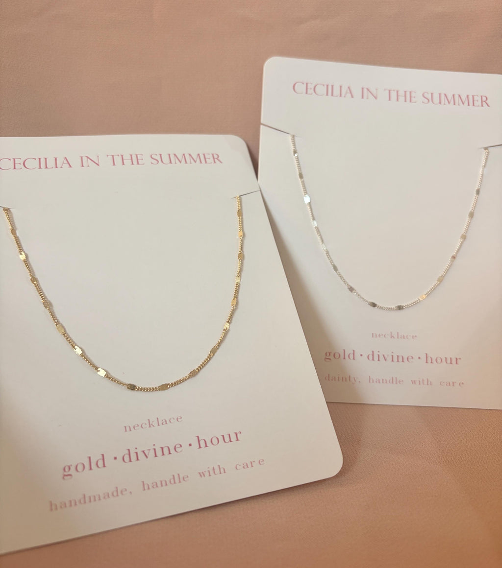 Flat Station Necklace