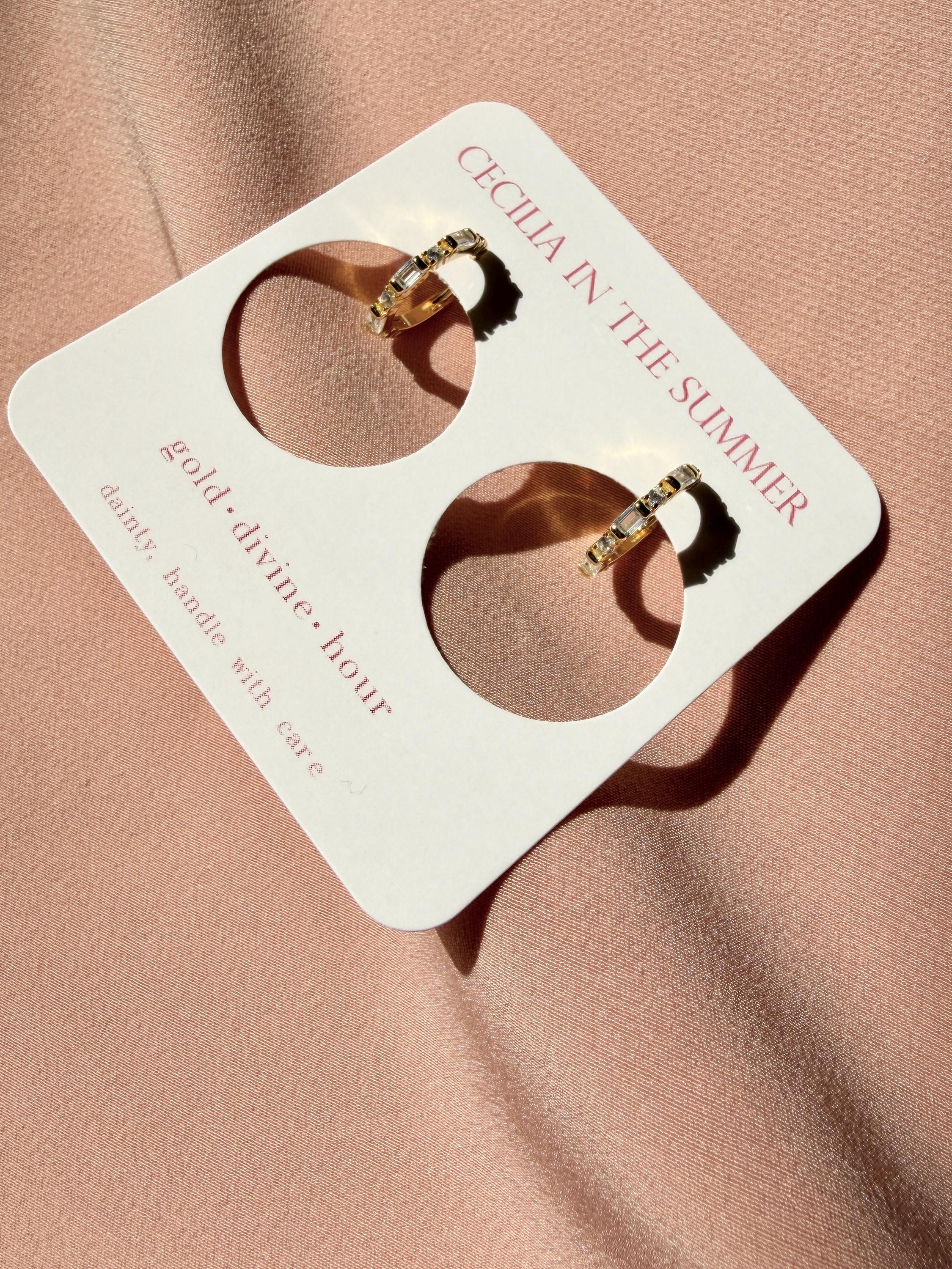 Bamboo Huggie Earrings