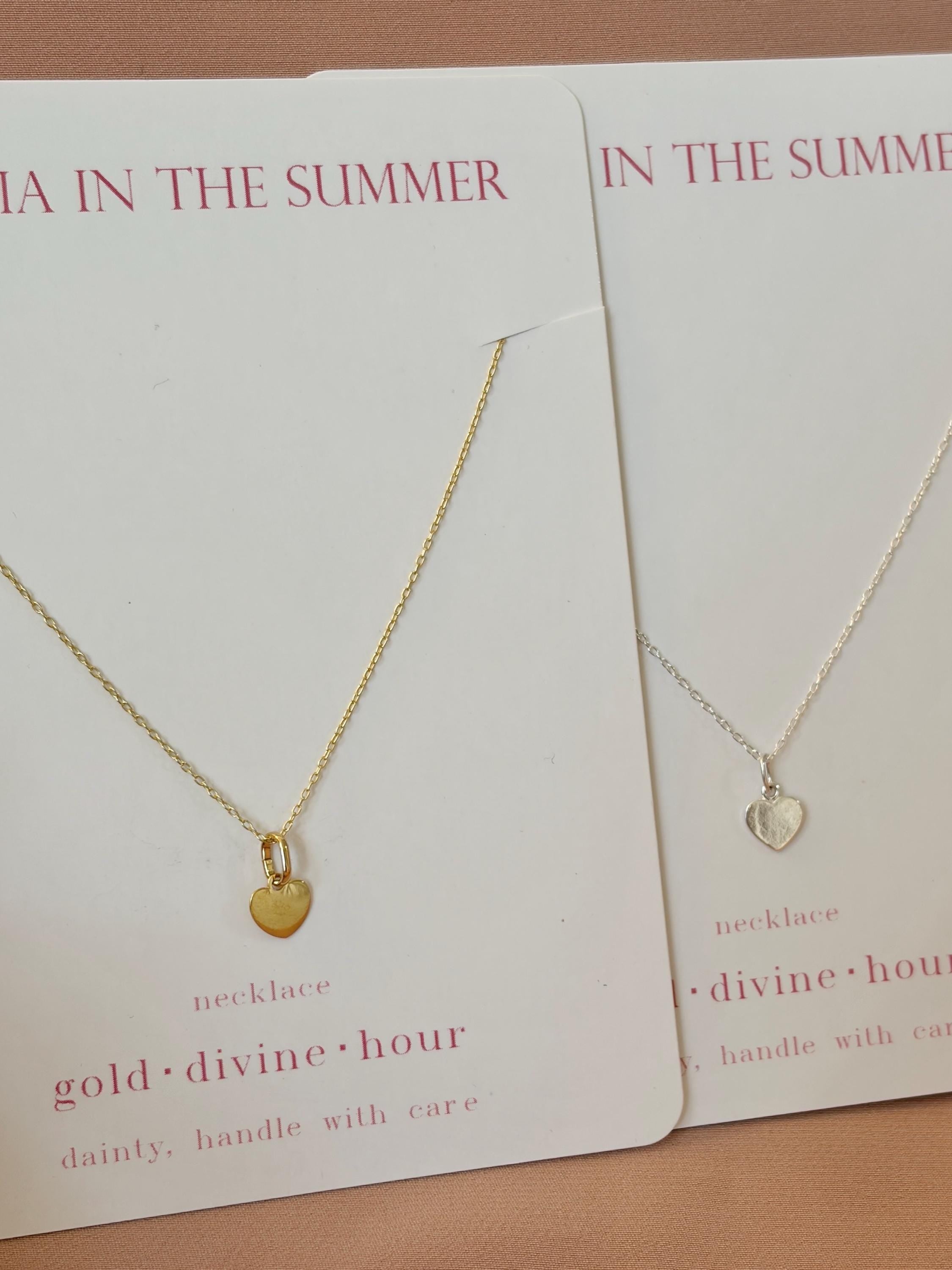 Mother’s Love Heart Plate Necklace