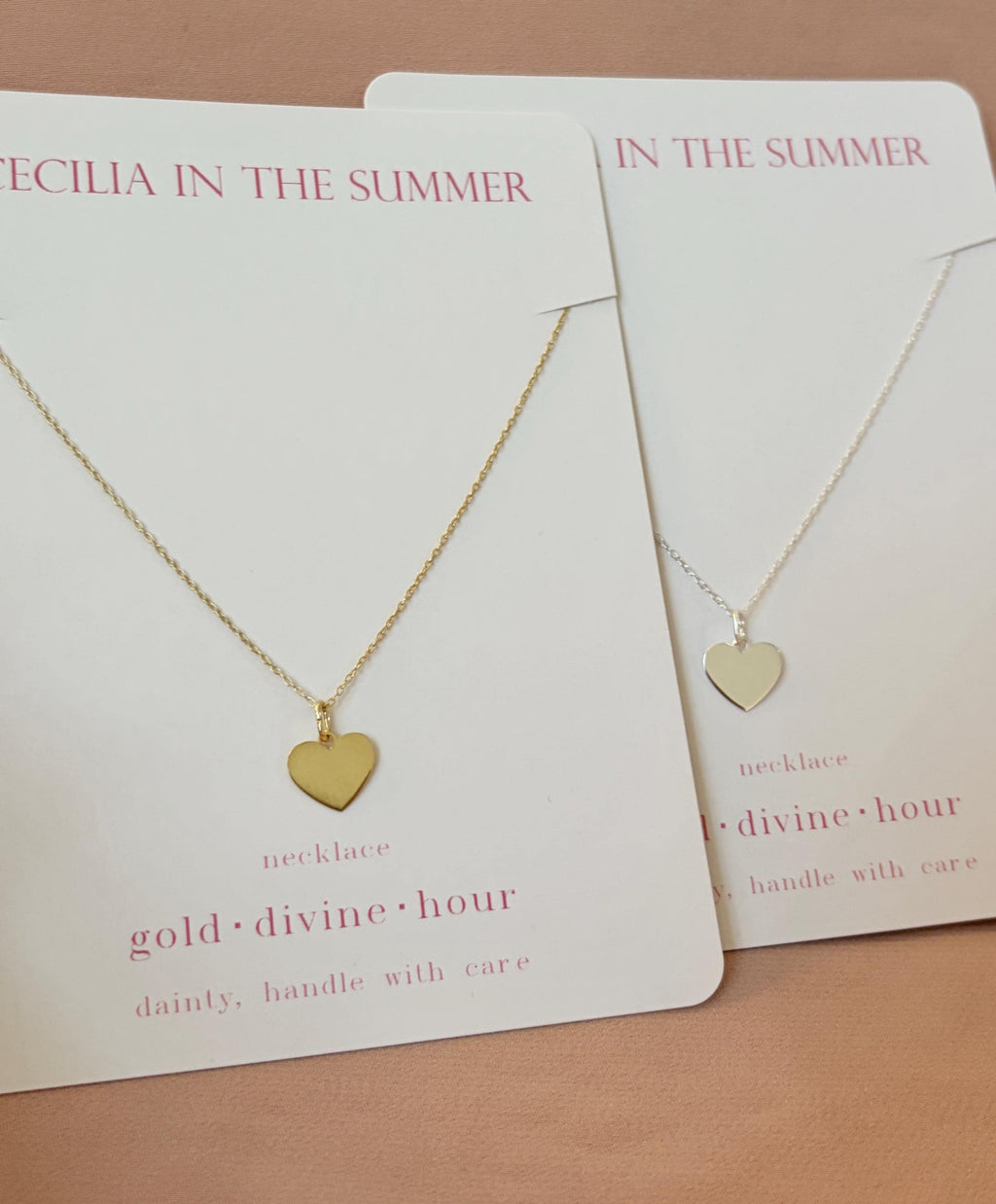 Mother’s Love Heart Plate Medium Necklace