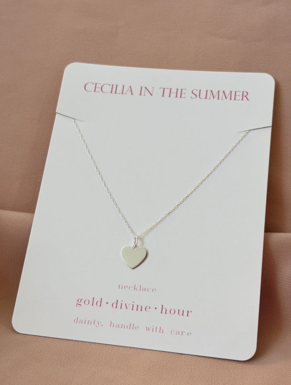 Mother’s Love Heart Plate Medium Necklace