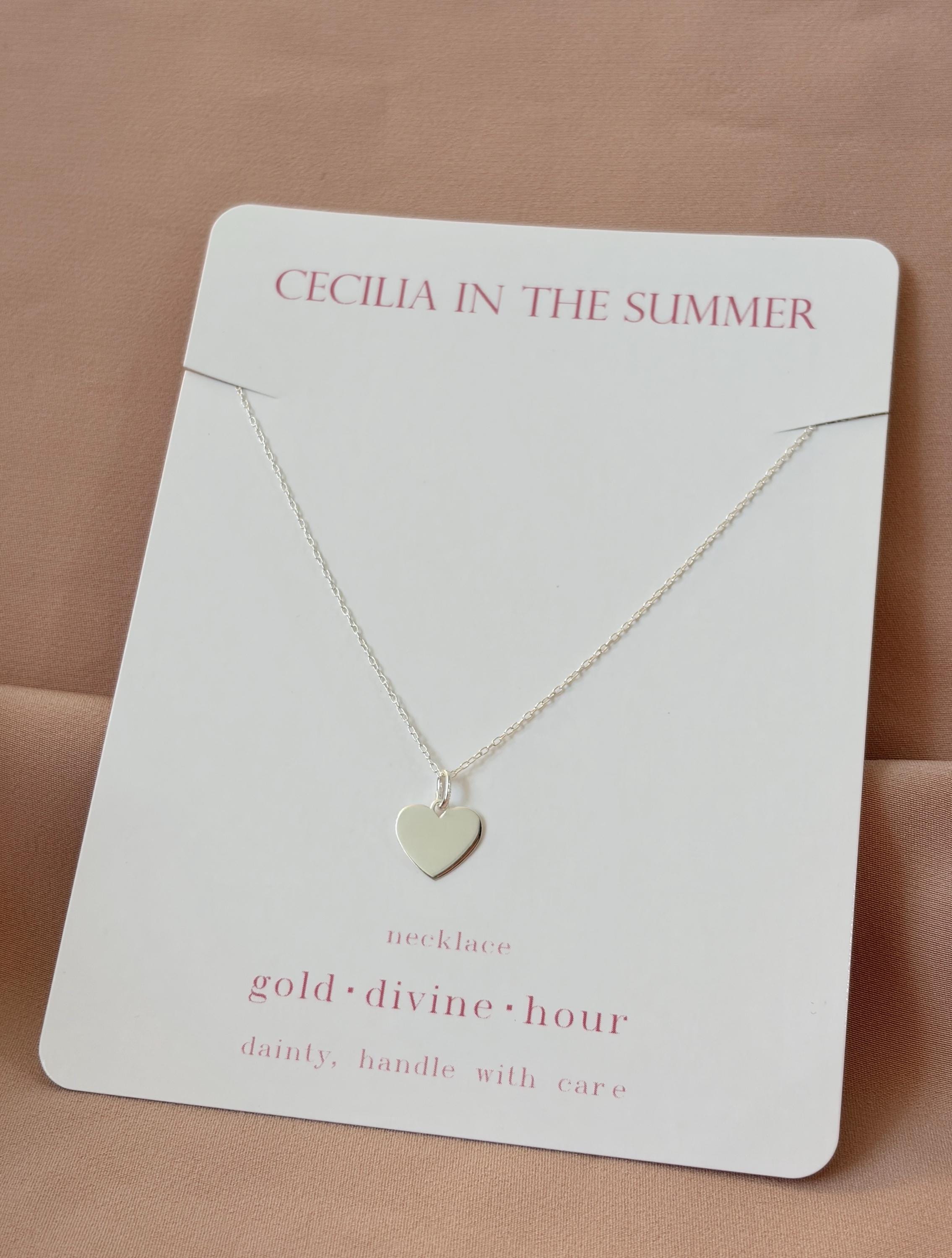 Mother’s Love Heart Plate Medium Necklace