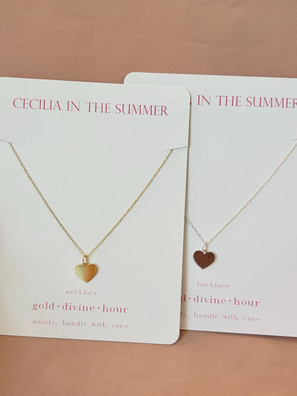 Mother’s Love Heart Plate Medium Necklace