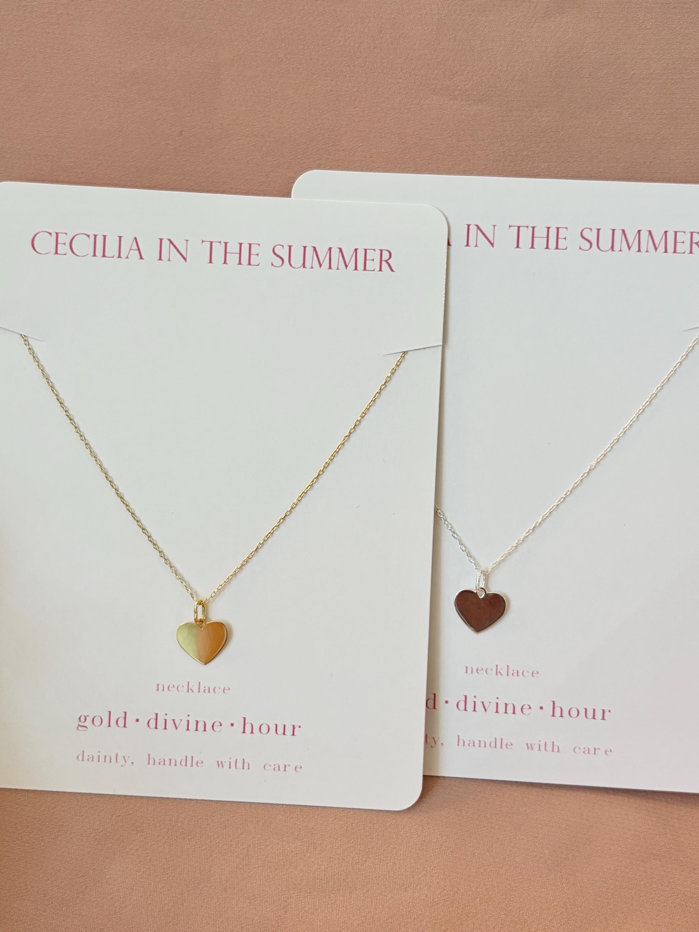 Mother’s Love Heart Plate Medium Necklace