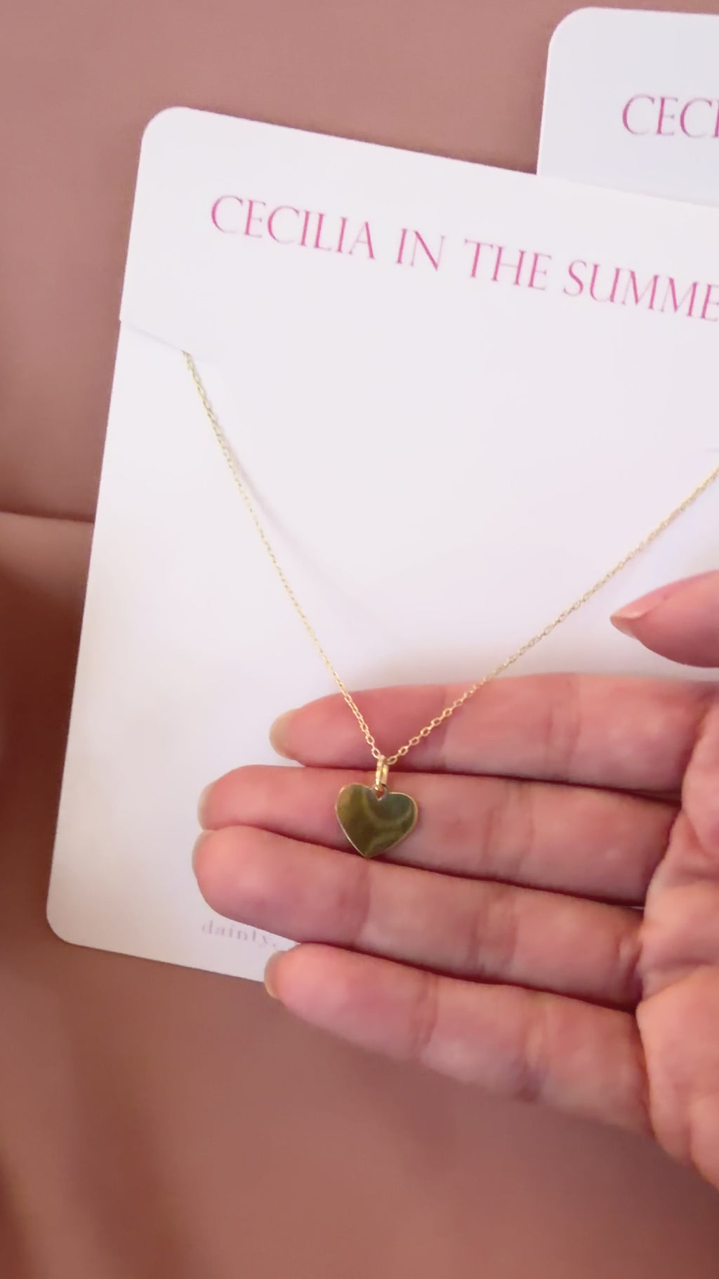 Mother’s Love Heart Plate Medium Necklace